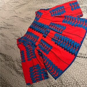 Manuheali'i Coral and Teal Patterned Top